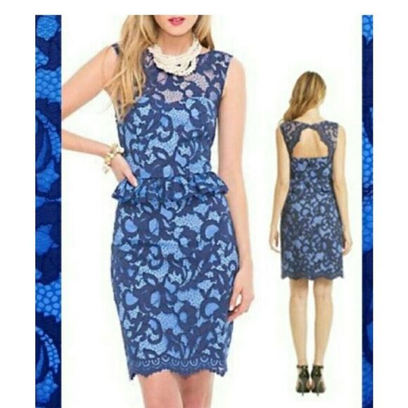 Lilly Pulitzer Kiri dress in true navy romantic corded Lace Size 0 NWT - Picture 1 of 10